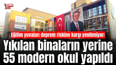 Eğitim yuvaları deprem riskine karşı yenileniyor: Yıkılan binaların yerine 55 modern okul yapıldı