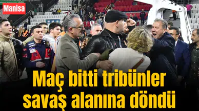 Glint Manisa Basket-Karşıyaka maçı savaş alanına döndü