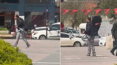 Uzun namlulu silahla rastgele ateş açtı