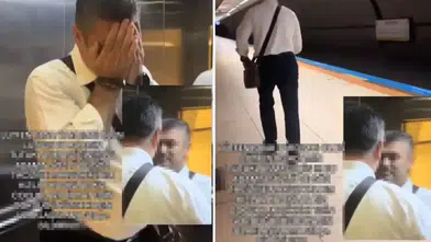 Metroda taciz skandalı: Kadın kamerayı açınca yüzünü kapatıp kaçtı