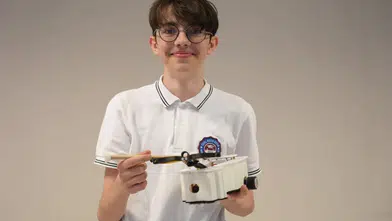 Öğrencilerin hazırladıkları robot Mete Gazoz'a rakip oldu
