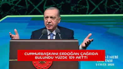 Cumhurbaşkanı Erdoğan çağrıda bulundu yüzde 109 arttı