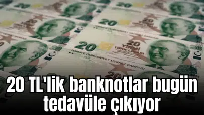 20 TL'lik banknotlar bugün tedavüle çıkıyor