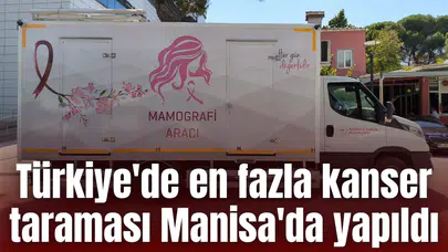 Türkiye'de en fazla kanser taraması Manisa'da yapıldı