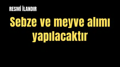 2026 YILI 2 6 AYLIK 41 KALEM YAŞ SEBZE MEYVE ALIMI