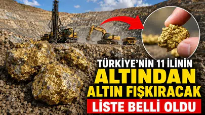 Türkiye'nin 11 ilinin altından altın fışkıracak: Liste belli oldu