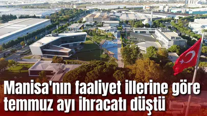 Manisa'nın faaliyet illerine göre temmuz ayı ihracatı düştü