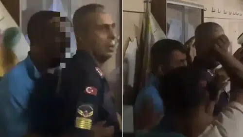 Yangın yerinde linç edilmekten jandarma kurtardı
