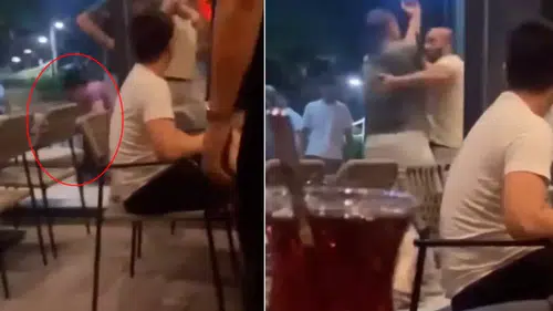 Aldatan kocasını genç kızla bastı! Kafeyi savaş alanına çevirdi