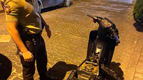 Turgutlu'da çalıntı motosikleti bekçiler yakaladı