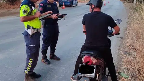 Motosiklet denetiminde ceza yağdı!