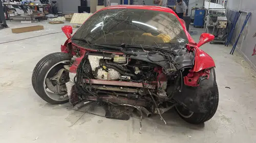 17 milyon liralık Ferrari bakın bu hale nasıl gelmiş