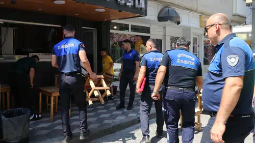 Turgutlu'da kaldırım işgaline son!