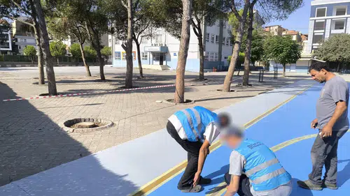 Turgutlu'da yükümlüler okulları yeni döneme hazırladı
