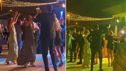 Ünlü çiftten düğünde "Erik Dalı" performansı
