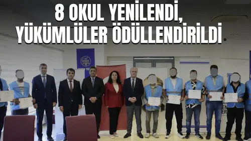 Manisa’da denetimli serbestlik projesi: 8 okul yenilendi, yükümlüler ödüllendirildi