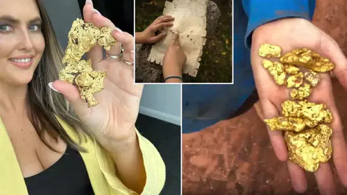 Bu kadının kazdığı her yerde külçe külçe altın çıkıyor