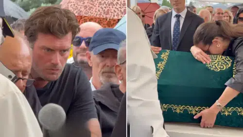 Cenazede yürek yakan anlar: Kıvanç Tatlıtuğ dakikalarca tabuta baktı