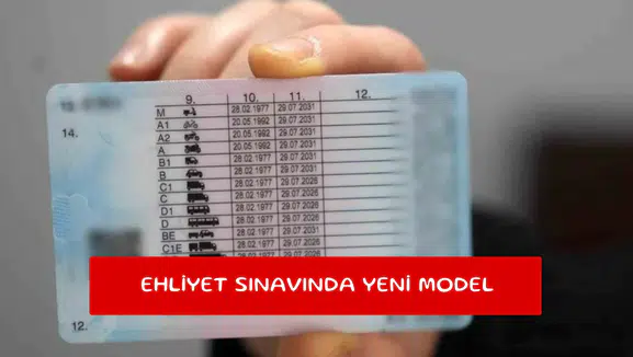 Ehliyet sınavında yeni model