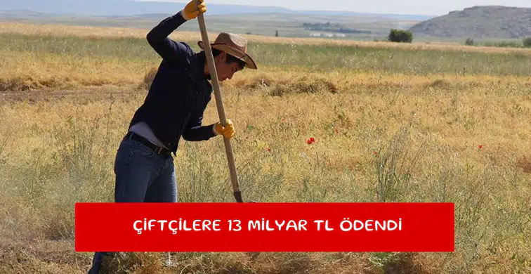 Çiftçilere 13 milyar TL ödendi