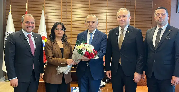 MHP Manisa heyetinden MTSO Başkanı Yılmaz’a tebrik ziyareti