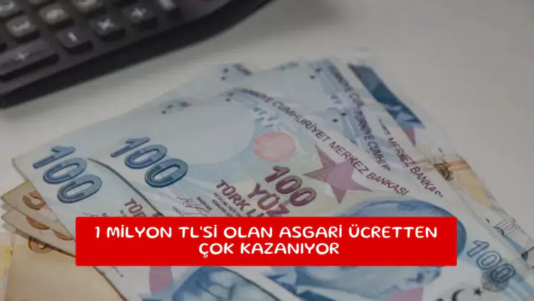 1 milyon TL'si olan asgari ücretten çok kazanıyor
