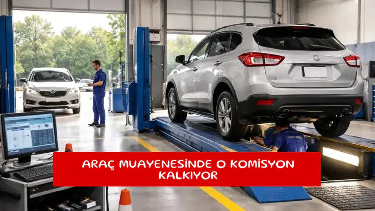 Araç muayenesinde o komisyon kalkıyor