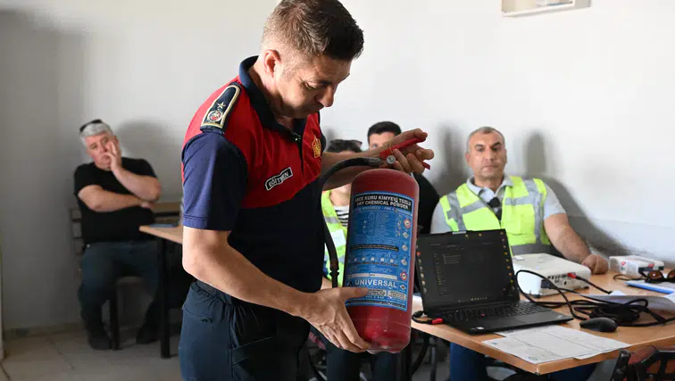 Manisa'da iş güvenliği eğitimi ve tatbikat programı düzenlendi