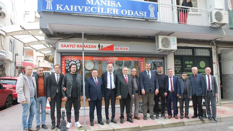 MHP’li Erkan Akçay’dan Kahveciler Odası’na hayırlı olsun ziyareti