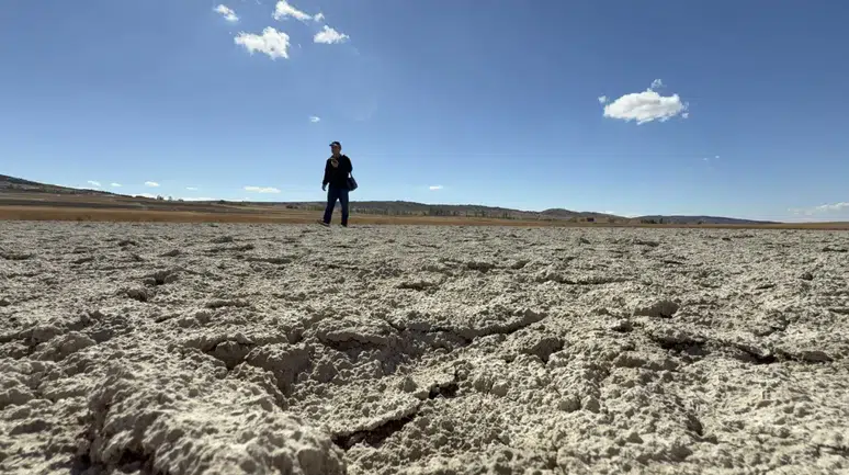 Bu gölet kuraklığın tablosu