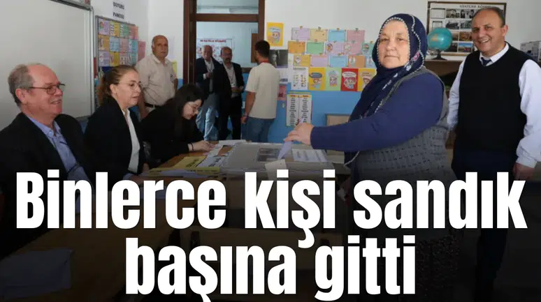 Binlerce kişi sandık başına gitti