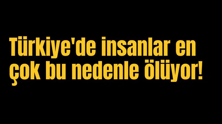 Türkiye'de insanlar en çok bu nedenle ölüyor!