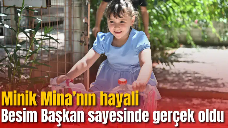 Başkan Dutlulu'dan minik Mina'ya bisiklet sürprizi