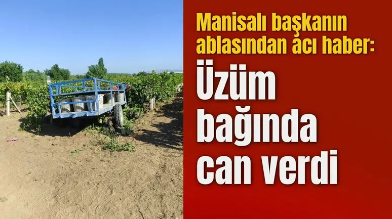Manisalı başkanın ablasından acı haber: Üzüm bağında can verdi