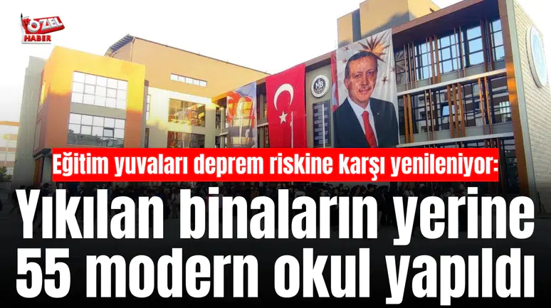 Eğitim yuvaları deprem riskine karşı yenileniyor: Yıkılan binaların yerine 55 modern okul yapıldı