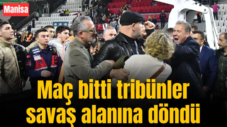 Glint Manisa Basket-Karşıyaka maçı savaş alanına döndü