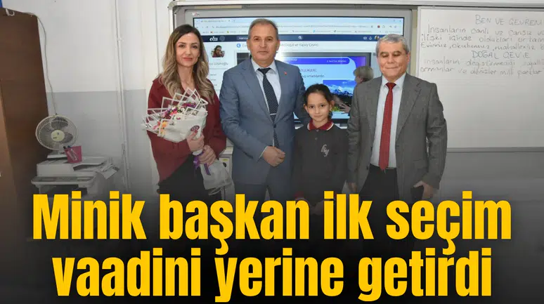 Minik başkan ilk seçim vaadini yerine getirdi