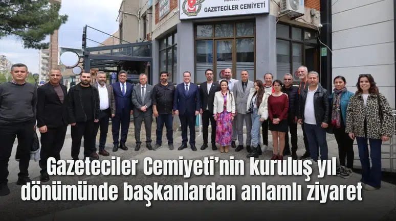 Manisa Gazeteciler Cemiyeti’nin kuruluş yıl dönümünde başkanlardan anlamlı ziyaret