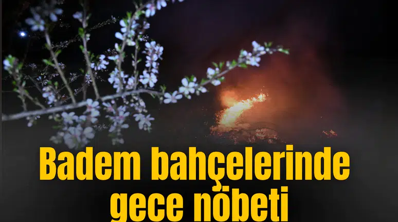 Badem bahçelerinde gece nöbeti