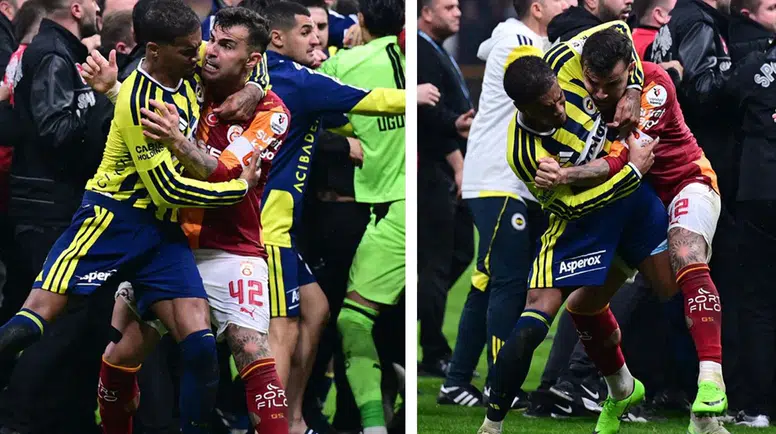 Derbi bitti, kavga başladı: Abdülkerim ve Brown birbirine girdi