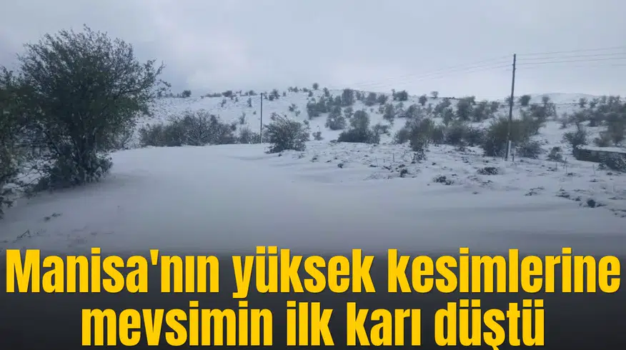 Manisa'nın yüksek kesimlerine mevsimin ilk karı düştü