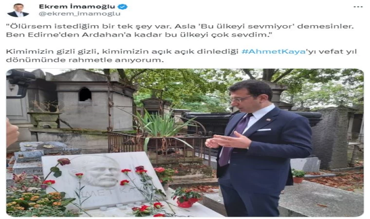 İmamoğlu, Ahmet Kaya'yı andı! Yazdıklarını okuyup kızan da helal olsun diyen de var