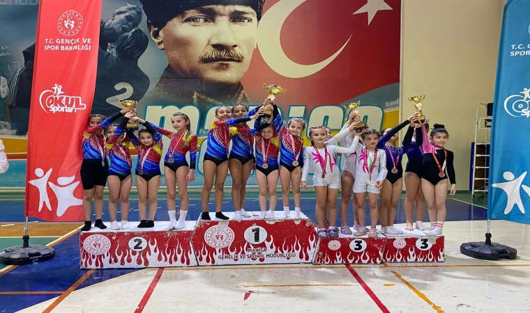 Okul sporları artistik cimnastik il birinciliği yarışmaları yapıldı