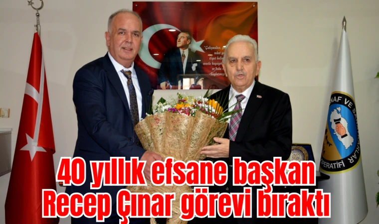 40 yıllık efsane başkan Recep Çınar görevi bıraktı 