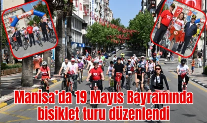 Manisa’da 19 Mayıs Bayramında bisiklet turu düzenlendi