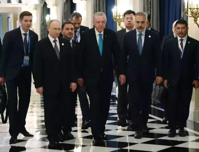 Cumhurbaşkanı Erdoğan ve Putin görüşüyor! İşte ilk görüntü