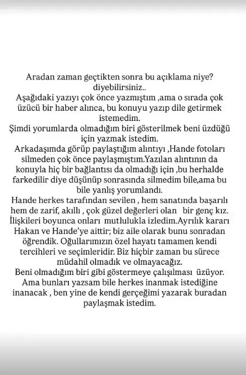 Hande Erçel ve Hakan Sabancı ayrılığında Arzu Sabancı'dan ilk açıklama