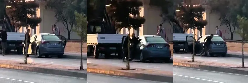 Okul müdürünü üç çocuğunun gözü önünde vurduğu anları kayda aldırdı