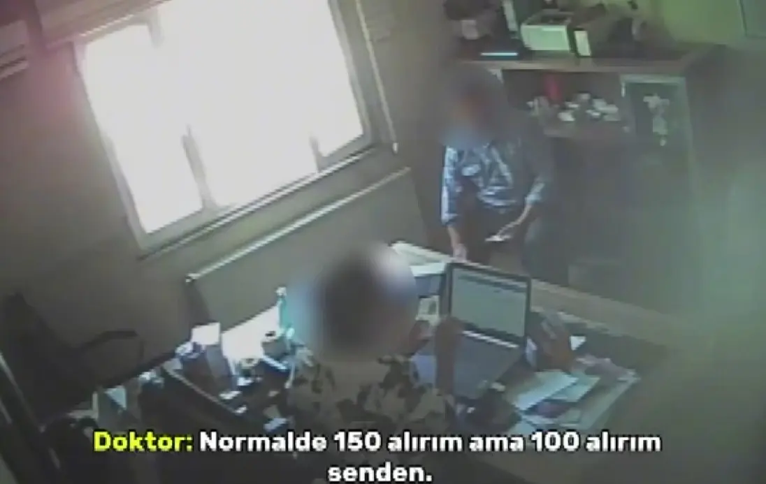 Gaziantep’te şok görüntüler: Doktorun para karşılığı sahte rapor pazarlığı saniye saniye kamerada