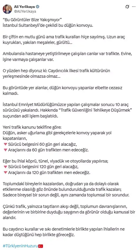 Bakan Yerlikaya duyurdu! Bunu yapanların ehliyeti 120 gün geri alınacak